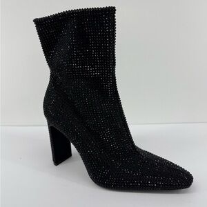 Zara Black Sparkling Heeled Boots